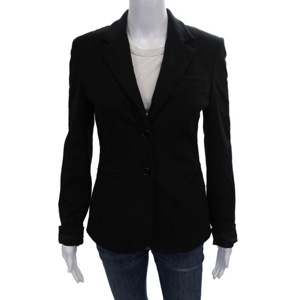 Exclusive for Intermix Womens Black Polyester Blazer Long Sleeve Size XS